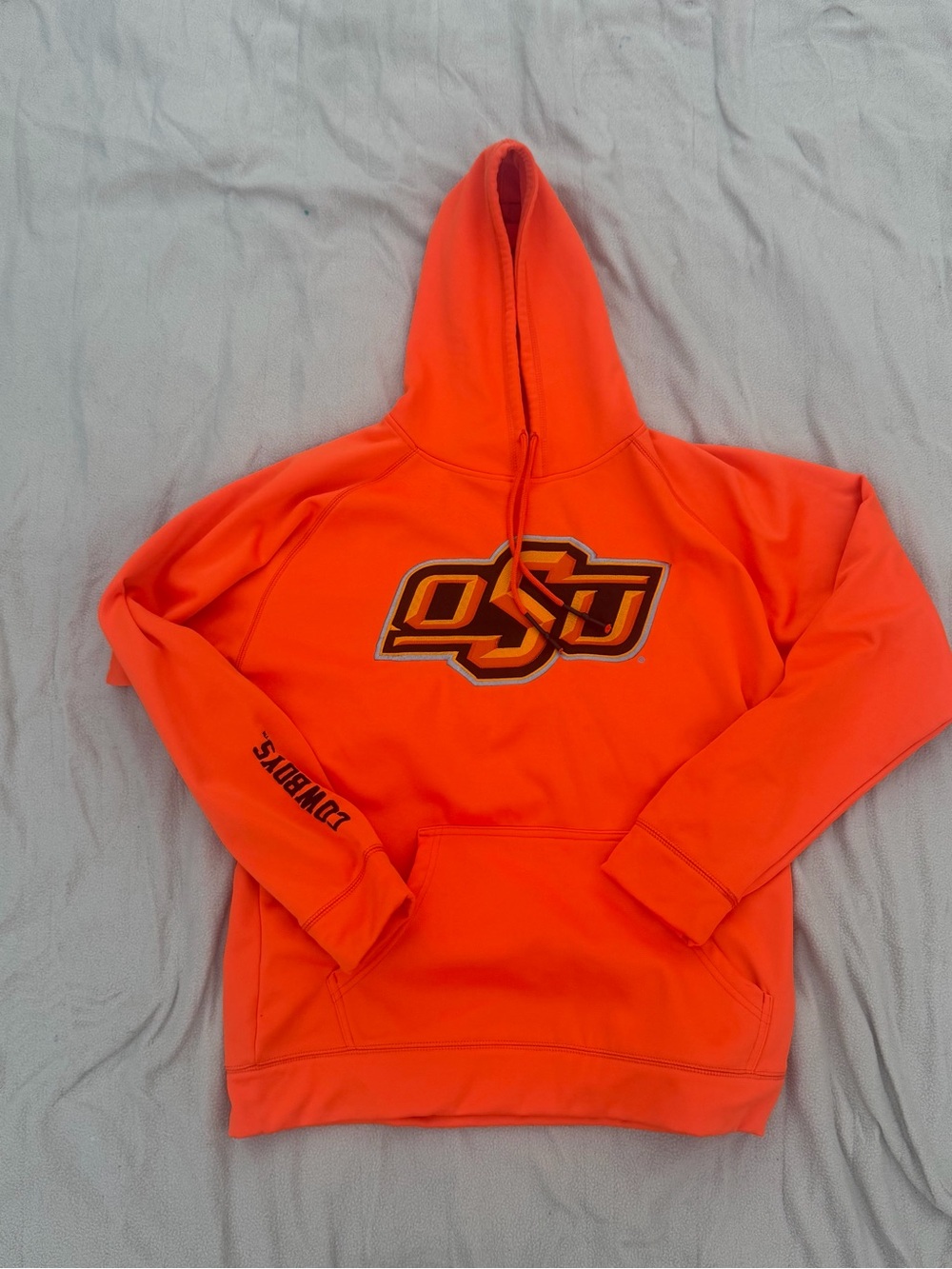 Champion Oklahoma State Cowboys NCAA Orange Pullover Hoodie Sweatshirt Size M